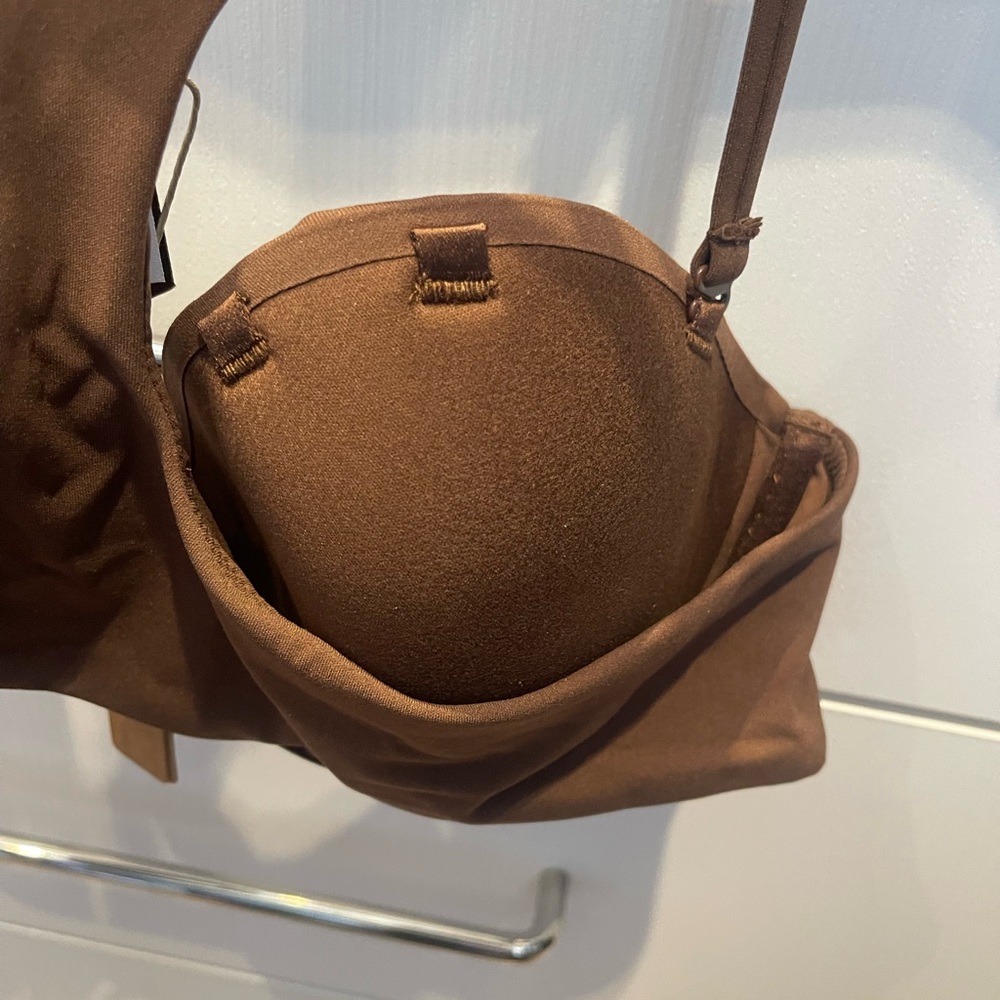 SKIMS Fits Everybody RACERBACK DEMI BRA 38B COCOA - Picture 5 of 8